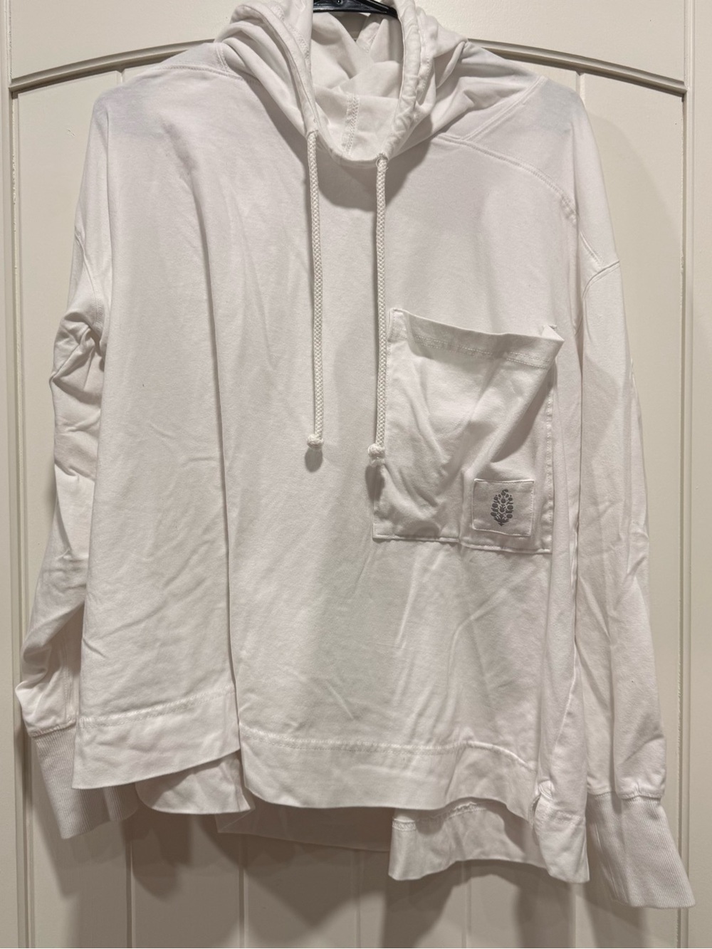 Free People Movement White Pullover Hoodie with Pocket